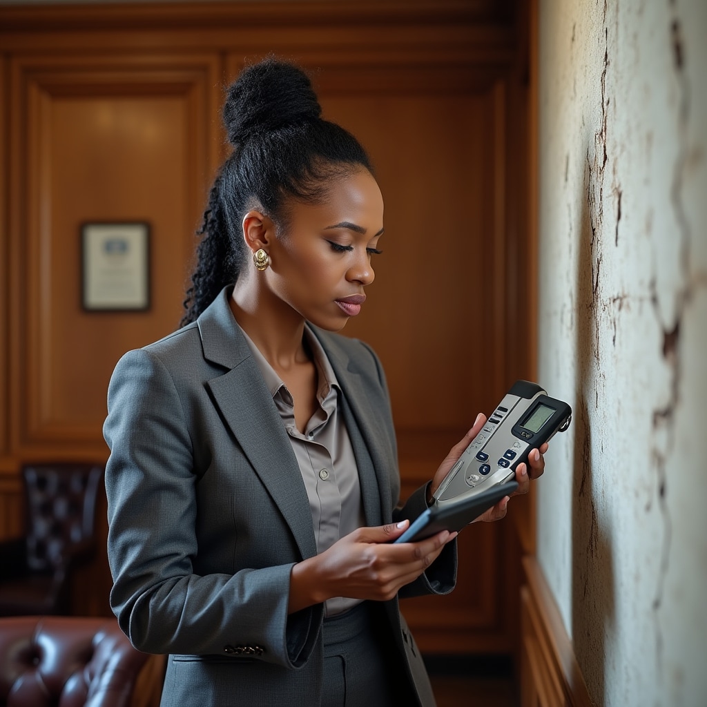 Interior wall showing moisture damage from party wall infiltration issue
